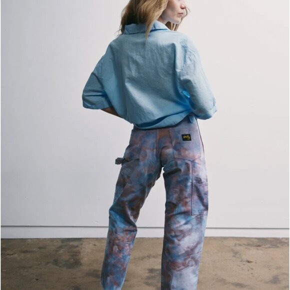 Stan Ray Blue and Brown Ankle Cropped Pants - Picture 2 of 5